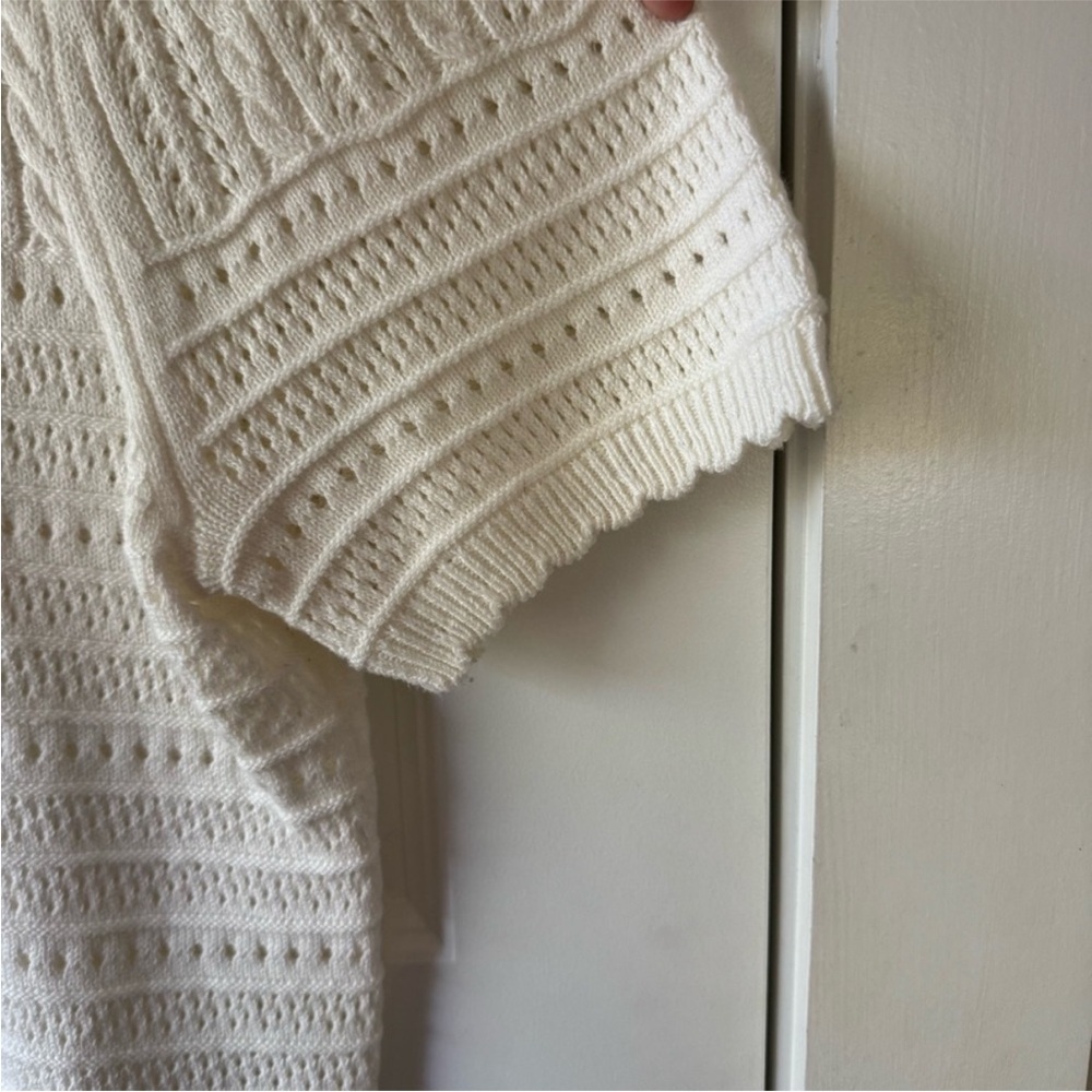 ⛱️🔥Draper James - Ivory Short Sleeve Sweater - XL - Picture 3 of 6